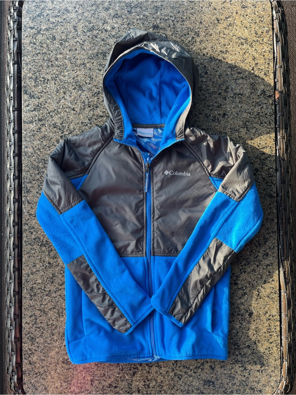 Columbia Blue & Gray Kids Hooded Fleece Jacket